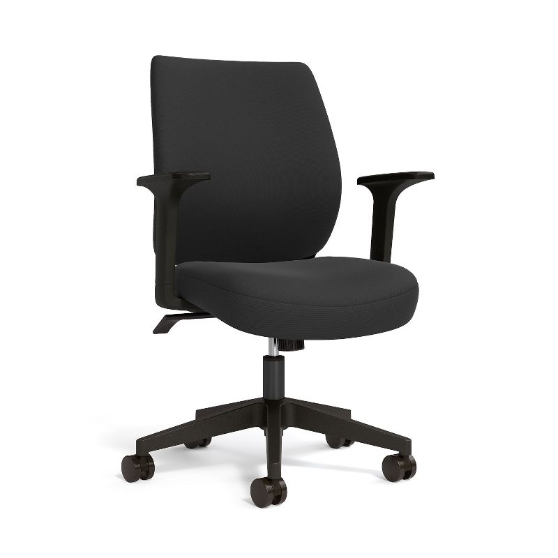 Union & Scale Essentials Fabric Task Chair, Black (UN59380) 