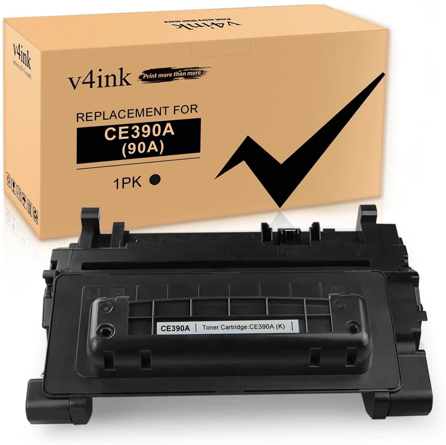 V4INK Compatible 90A Toner Cartridge Replacement for HP 90A 90X CE390A Toner Black Ink for HP LaserJet Enterprise 600 M601 M601n M601dn M602 M602n M602dn M602x M603 M603n M603dn M603xh M4555f Printer