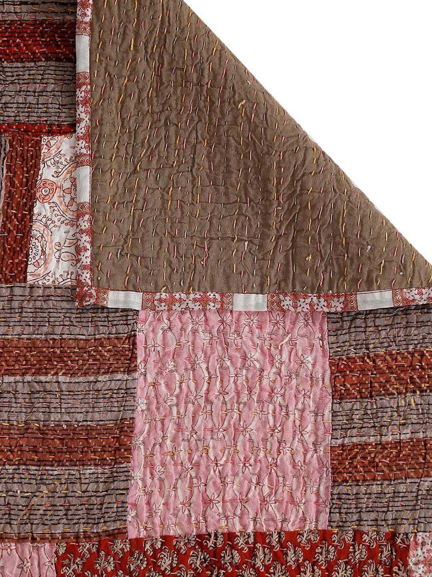 Fabindia Red Cotton Bedsheet - Set of 1