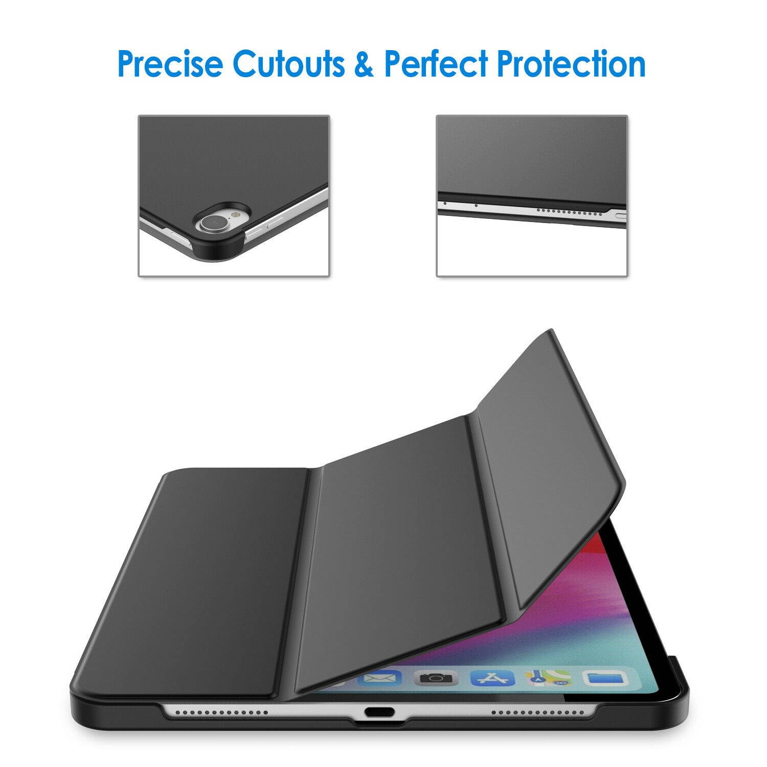 JETech Case for iPad Pro 11" 2018 (Supports Pencil) Smart Cover Auto Sleep/Wake