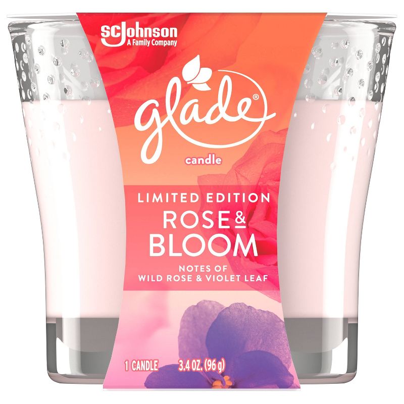 Glade Rose & Bloom Small Jar Candle - 3.4oz