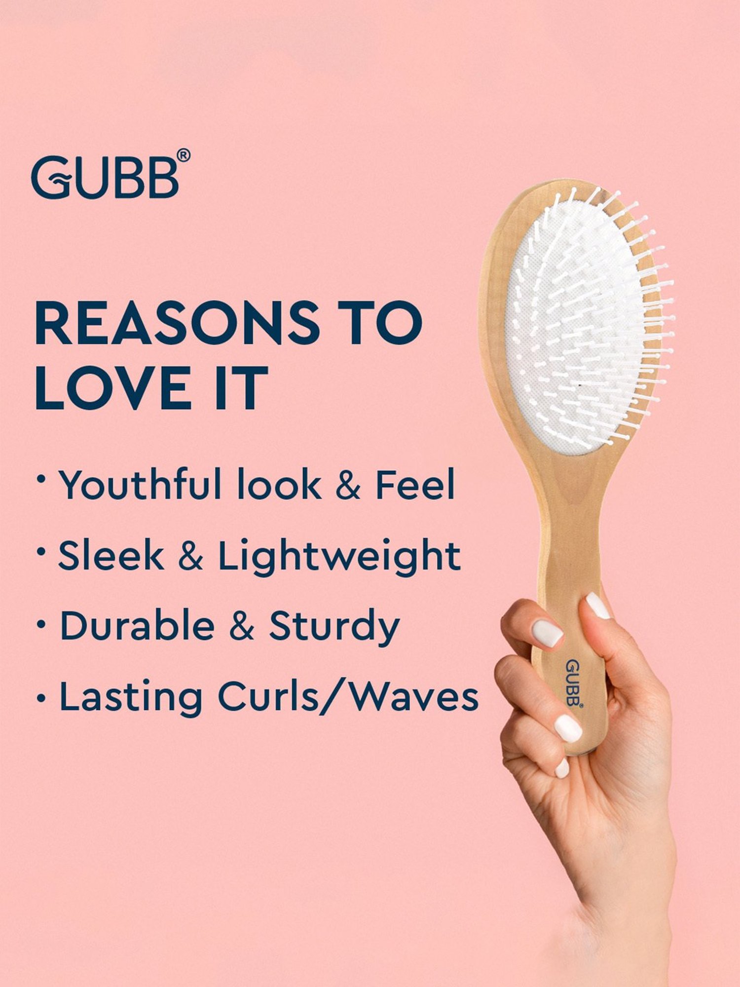 GUBB Wooden Hues Oval Brush Broad