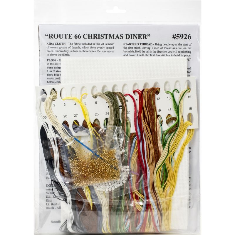 Design Works Counted Cross Stitch Kit 14"X20"-Route 66 Christmas (14 Count)