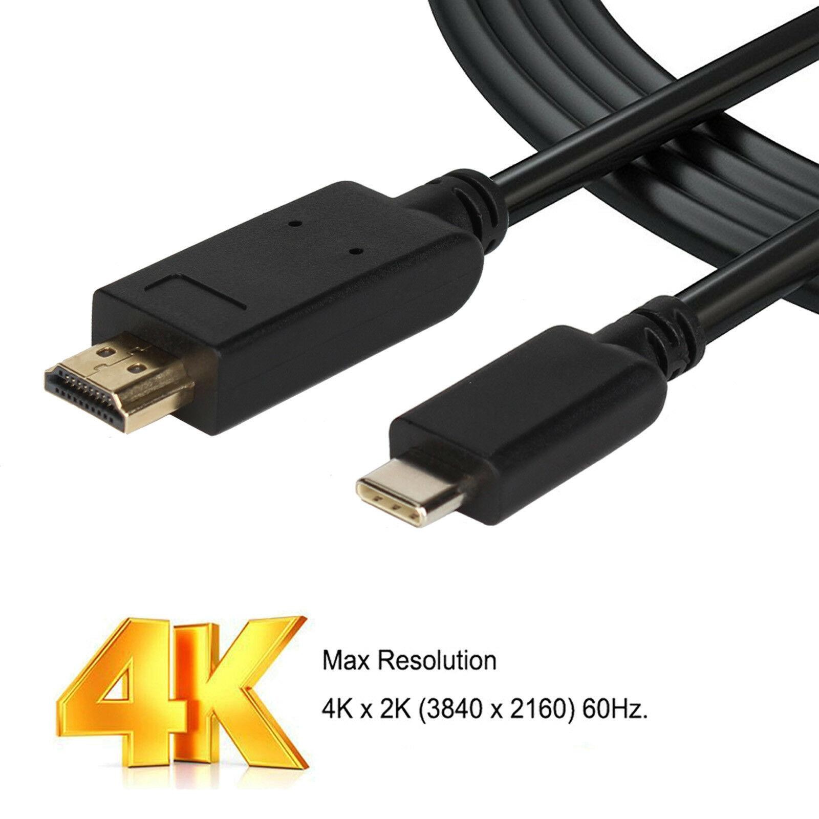 1.8m HDMI Cable 4K 30Hz Adapter Type-c to HDMI for Mac Monitor Projector