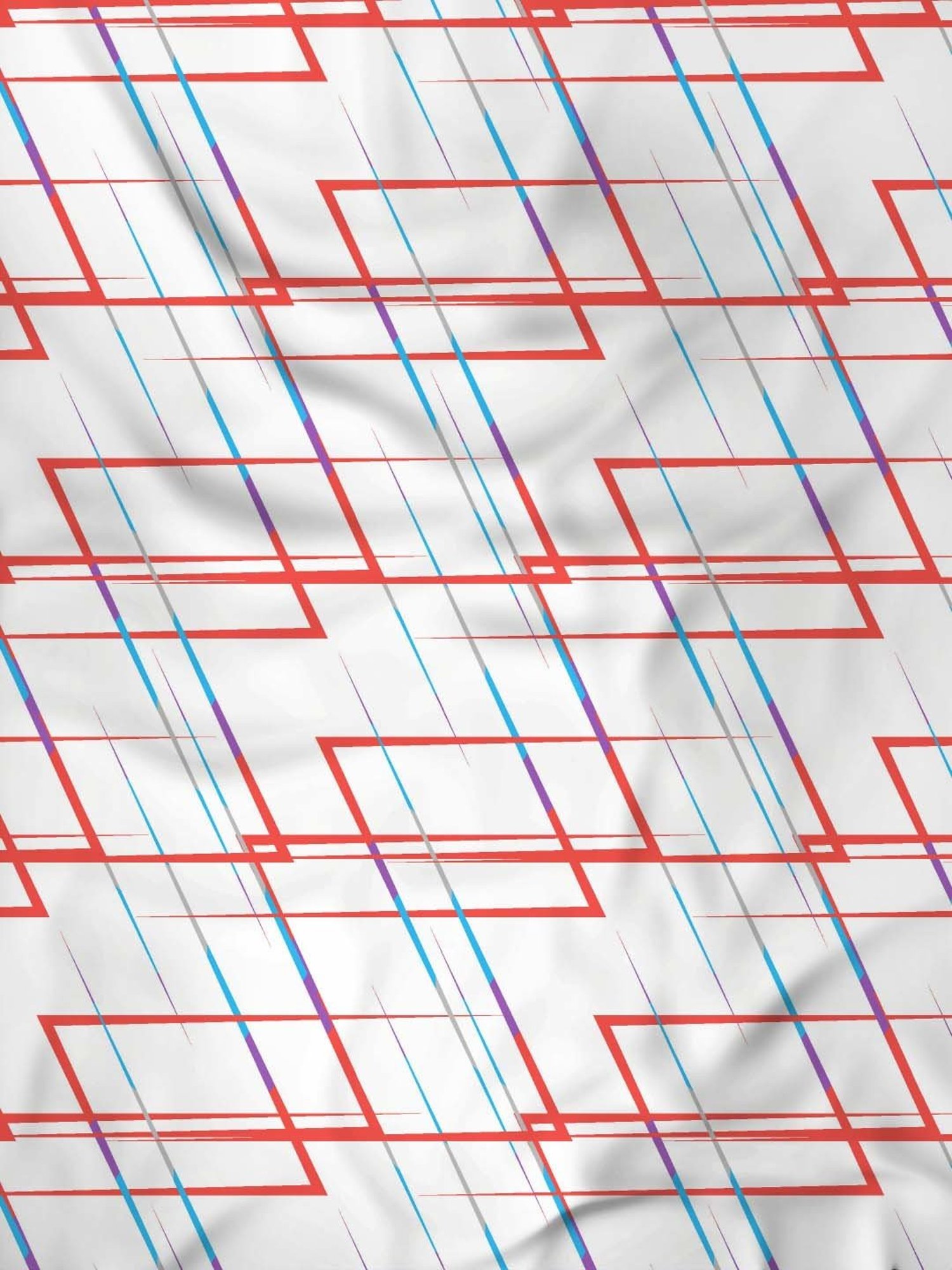 Raymond Home Mystique White & Red 110 TC Cotton Queen Bedsheet with 2 Pillow Covers