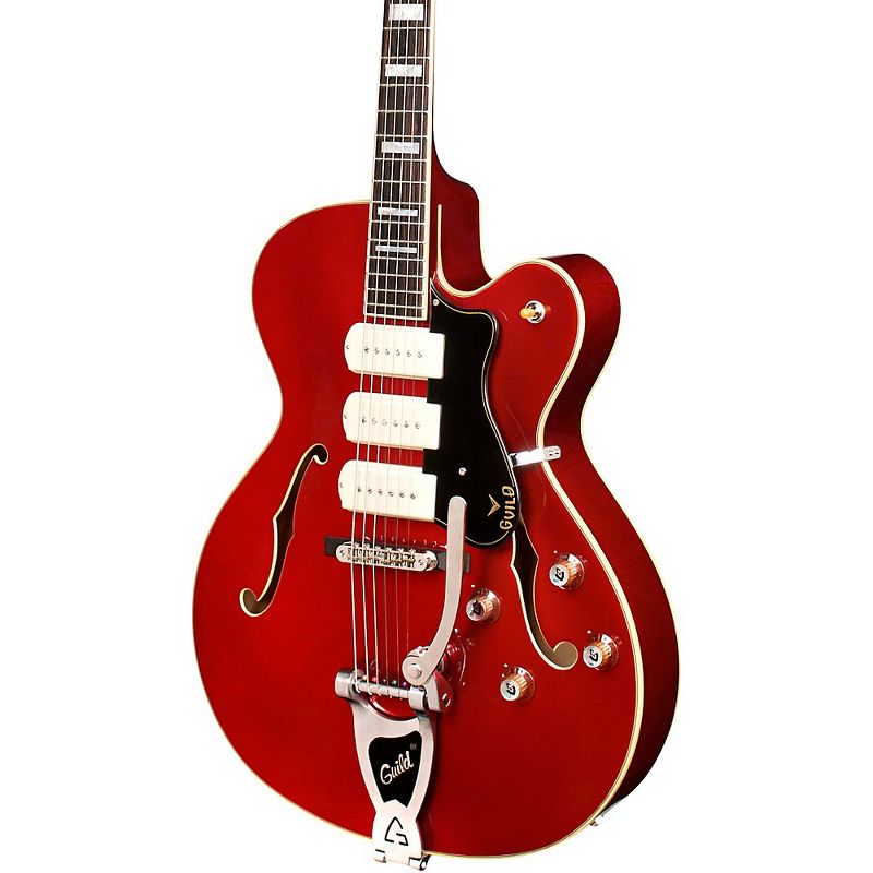 Guild X-350 Stratford Hollow Body Electric Guitar Scarlet Red