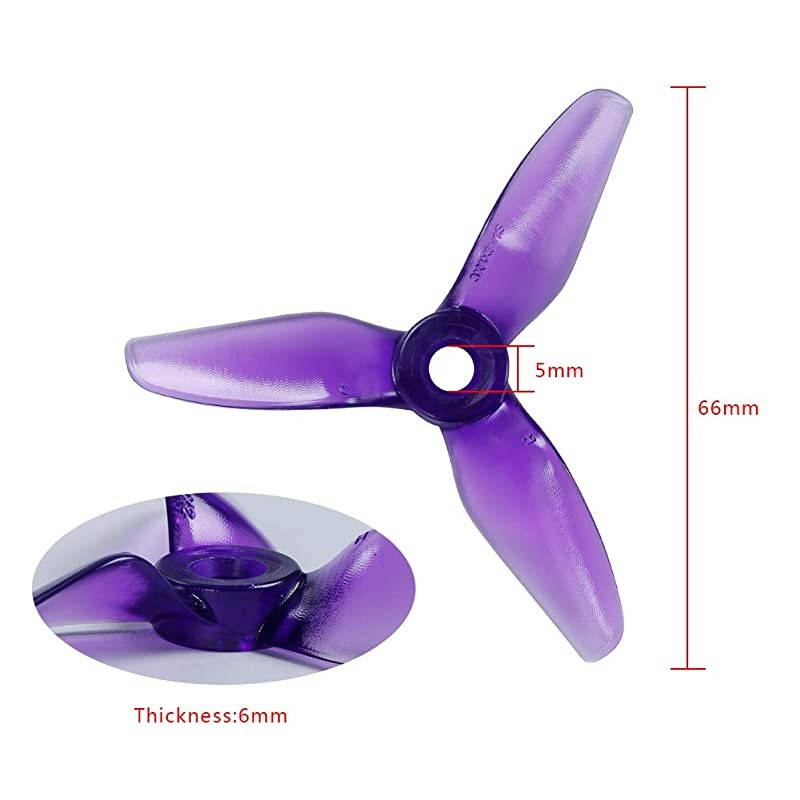 16pcs  3x4x3V1S TriBlade Propeller 3 inch Props for RC FPV Drone Quadcopter 4sets Mix Color