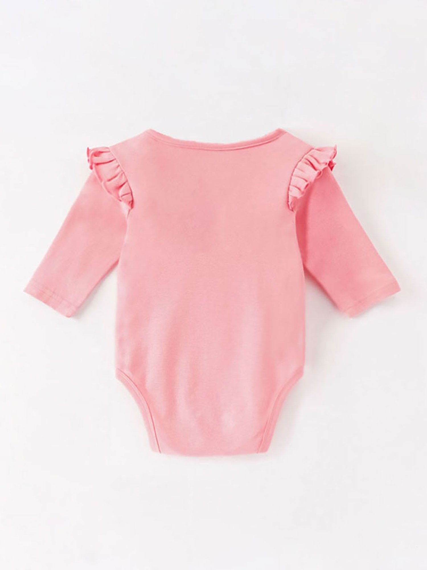 Ed-a-Mamma Baby Pink Printed Full Sleeves Bodysuit