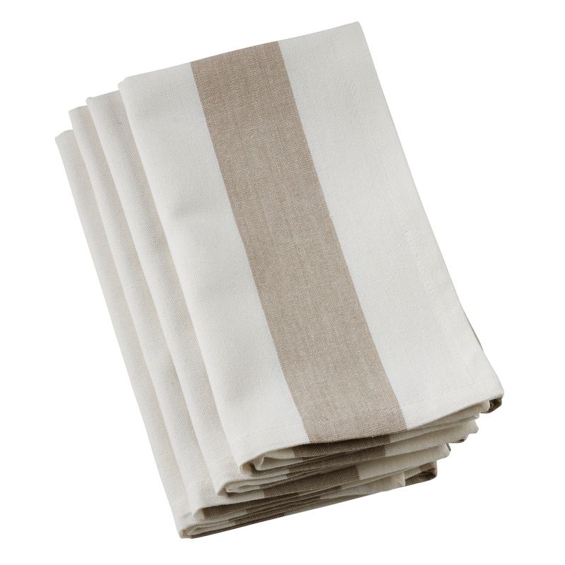 Saro Lifestyle Cotton Table Napkins With Classic Stripe Design (Set of 4)
