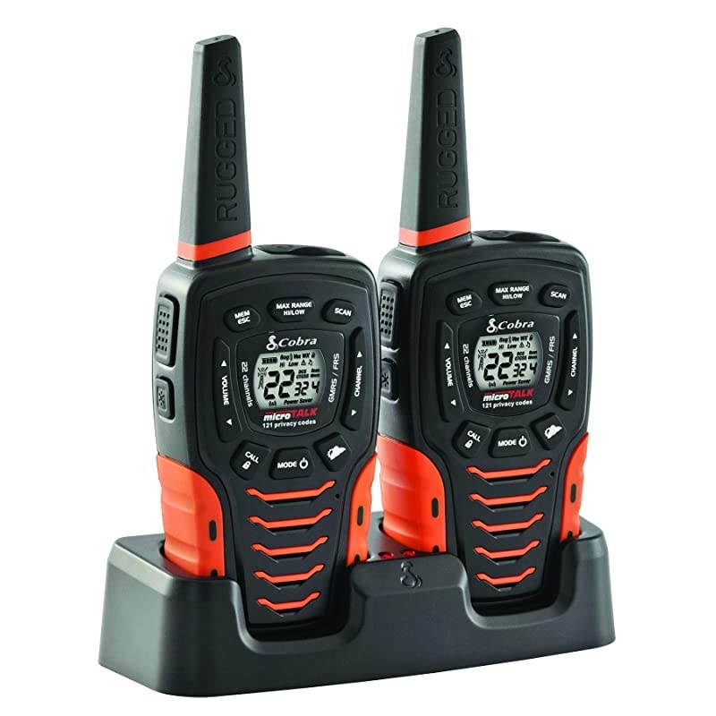 ACXT1035R FLT Floating Walkie Talkies- Waterproof, Rechargeable, Long Range up to 37-Mile Two Way Radio with NOAA Weather Alert & VOX ( 2 Pack )