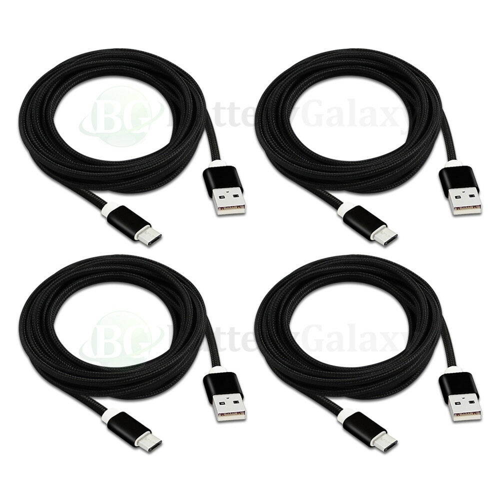 1-100 Lot USB Type C 10FT Braided Charger Data Cable Cord for Android Cell Phone