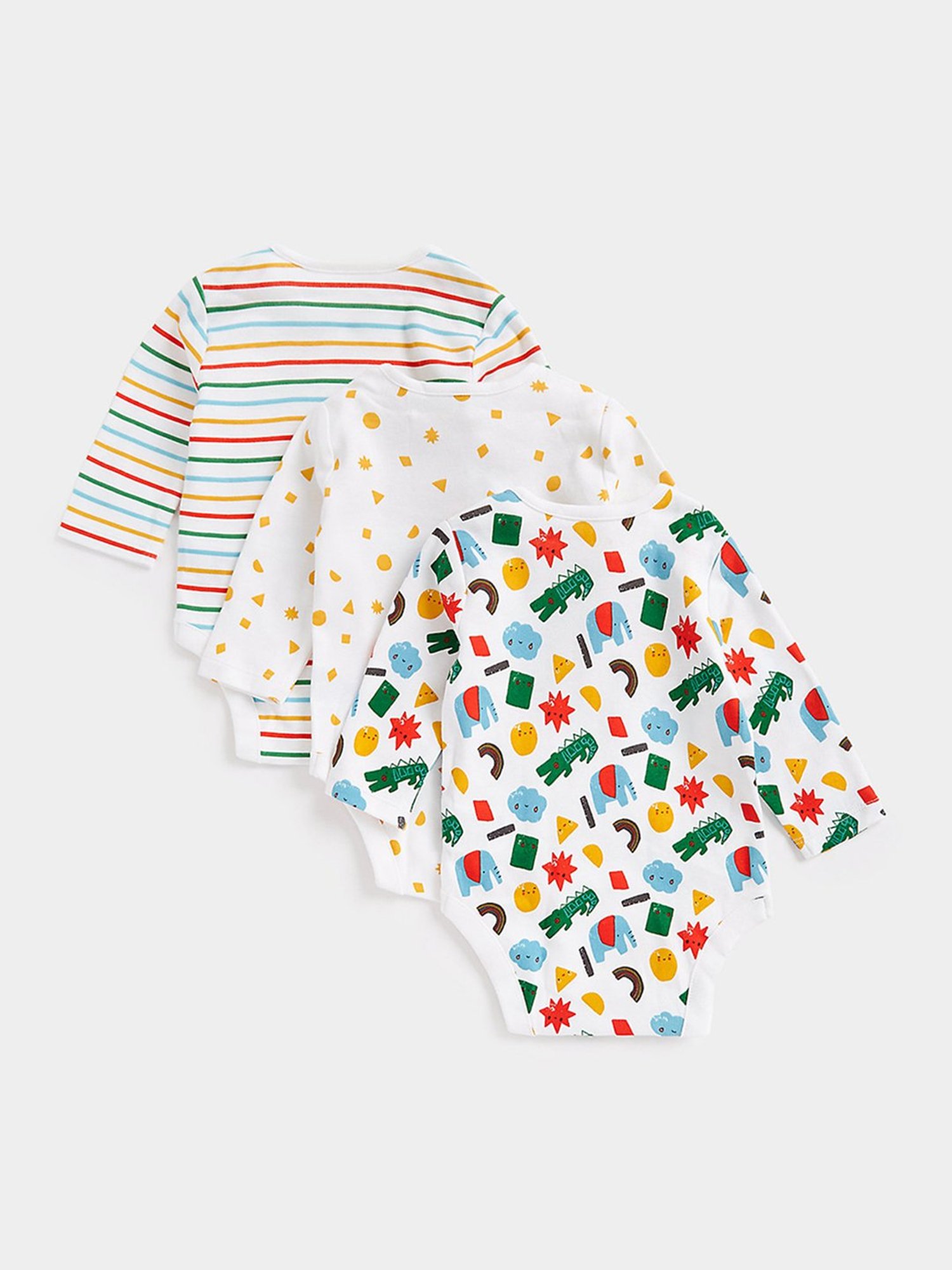 Ed-a-Mamma Baby Pink & White Printed Bodysuit (Pack Of 2)