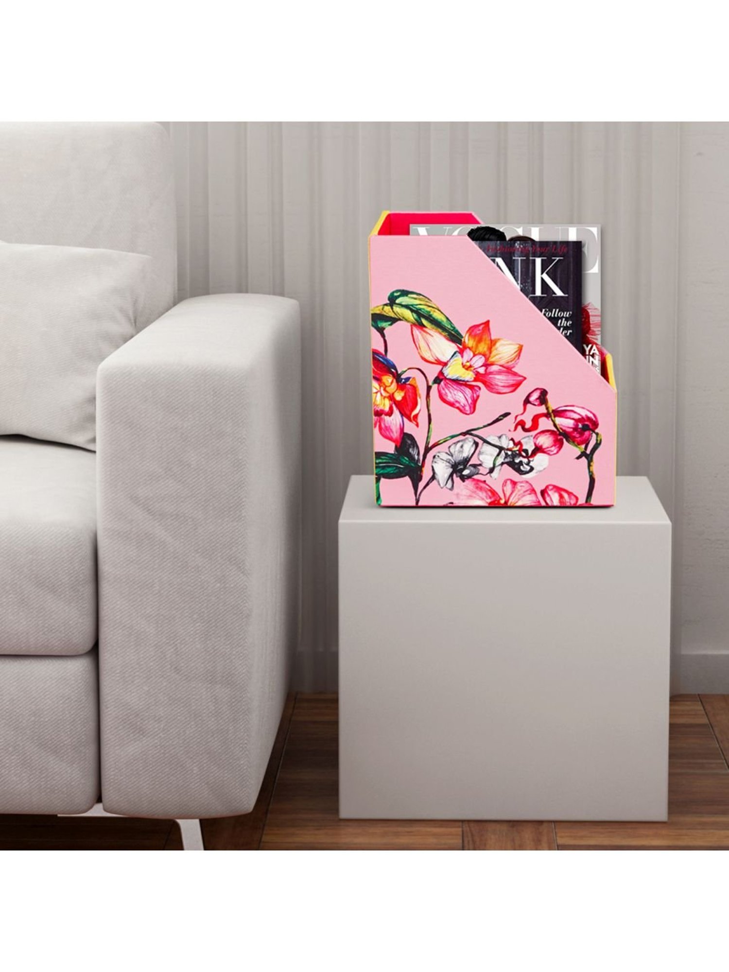SEJ by Nisha Gupta Pink Magazine Rack - Set of 1