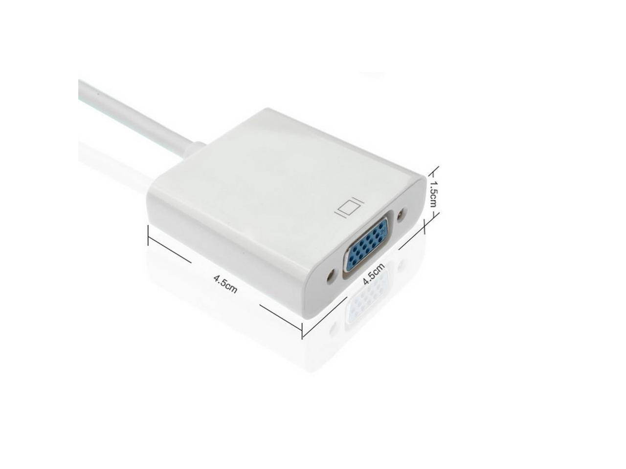 SAKOSE  Mini Displayport To VGA Cable Adapter Male - Female Thunderbolt Video Display Converter