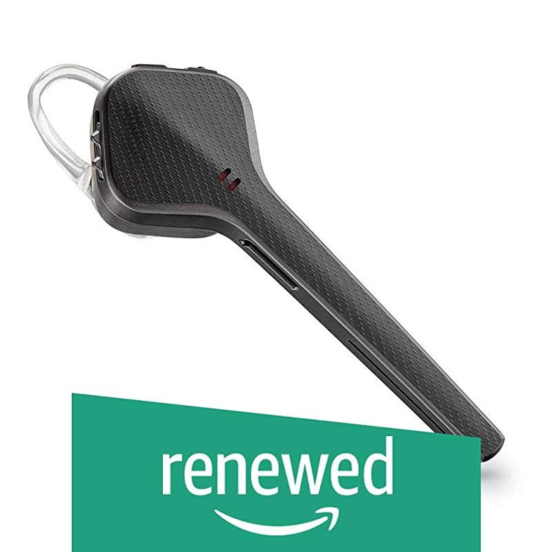 Bluetooth Headset Voyager 3200 Bluetooth Earpiece Compatible with iPhone and iPad Diamond Black Renewed