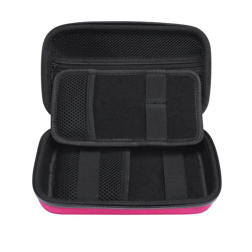 Big Capacity Multifunction Pencil Case - MASiKEN Hard Stationery Pencil Pen Case Storage Bag Pouch (Pink)