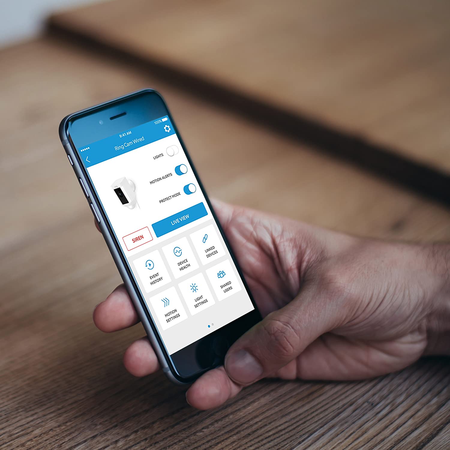 Ring Spotlight Cam Wired HD Security Camera with Built Two-Way Talk and a Siren Alarm(E-Commerce Packaging)