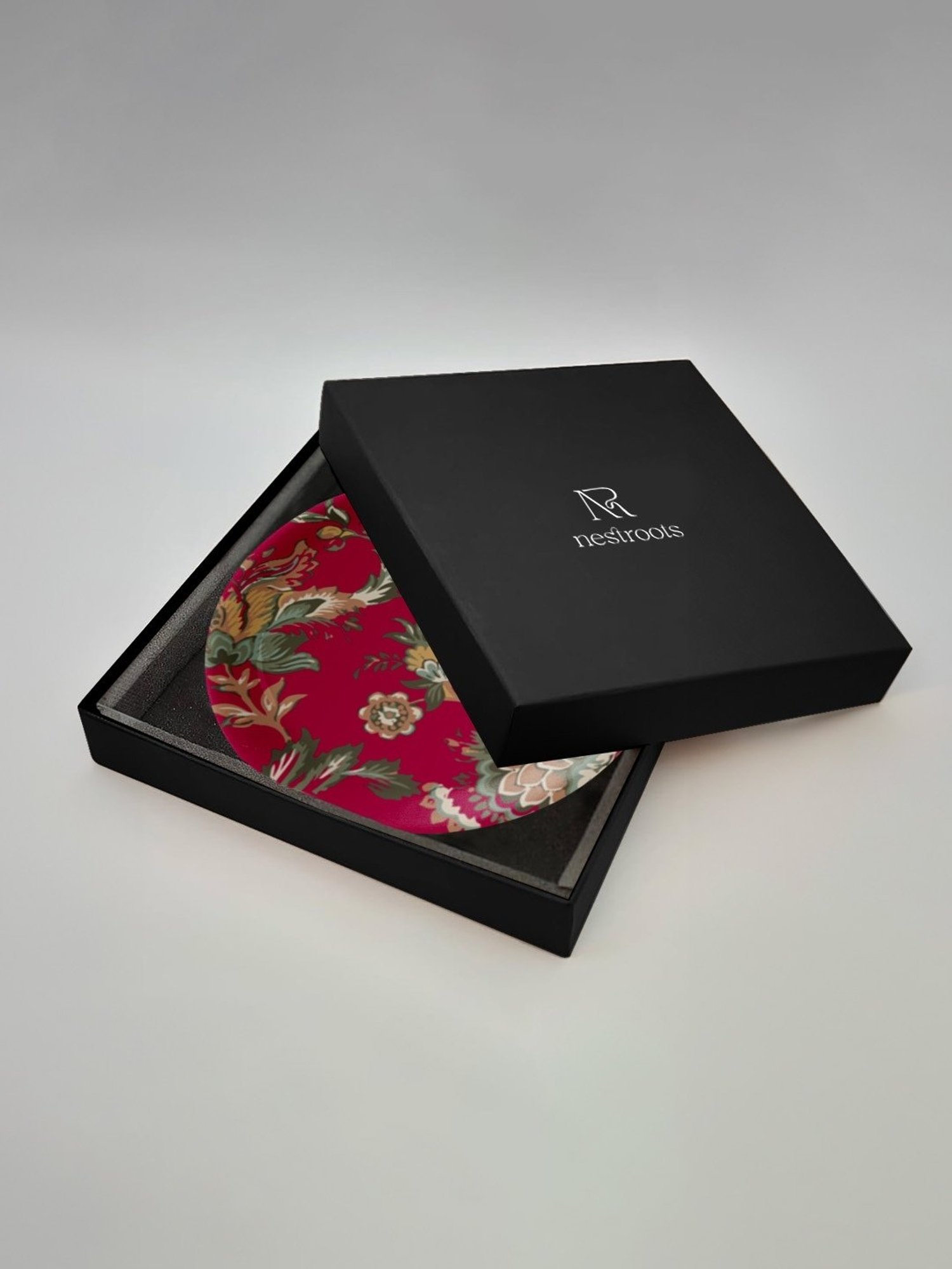 Nestroots Ethnic Pink Multicolor Porcelain Wall Plate