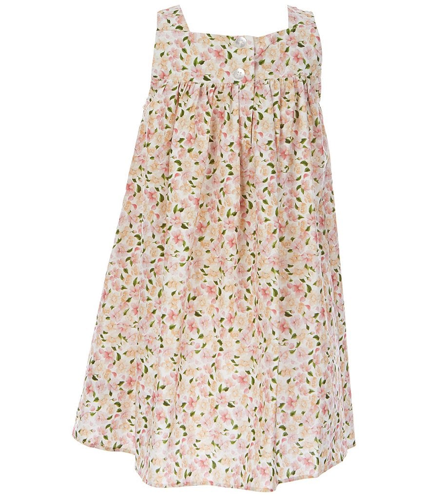Laura Ashley Little Girls 2T-6X Seersucker-Bow Ditsy Floral Poplin Dress
