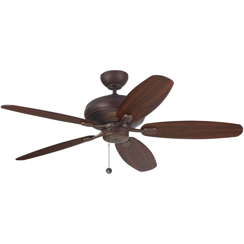 52" Monte Carlo Centro Max Roman Bronze Pull Chain Ceiling Fan