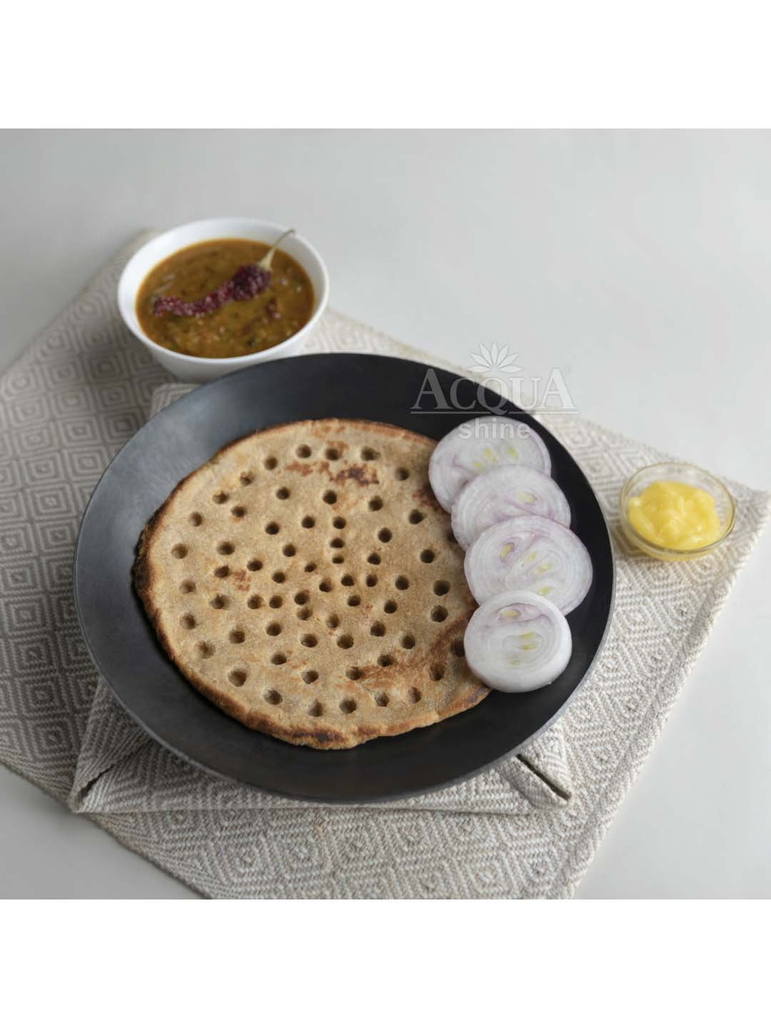 ACQUA SHINE Black Iron Deep Tawa (26 cm) - Set of 1