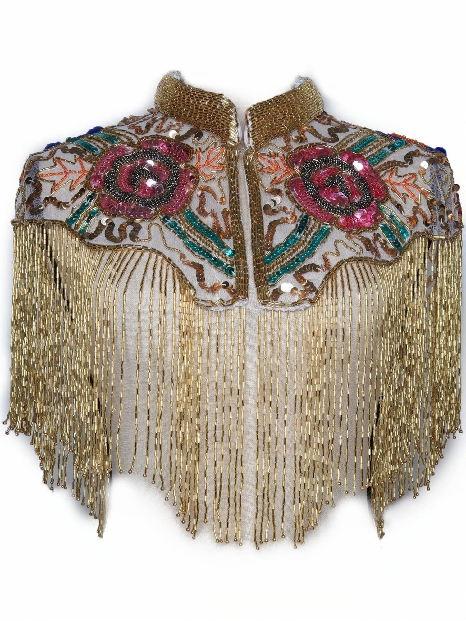 Odette Multicolored Embellished Fancy Cape