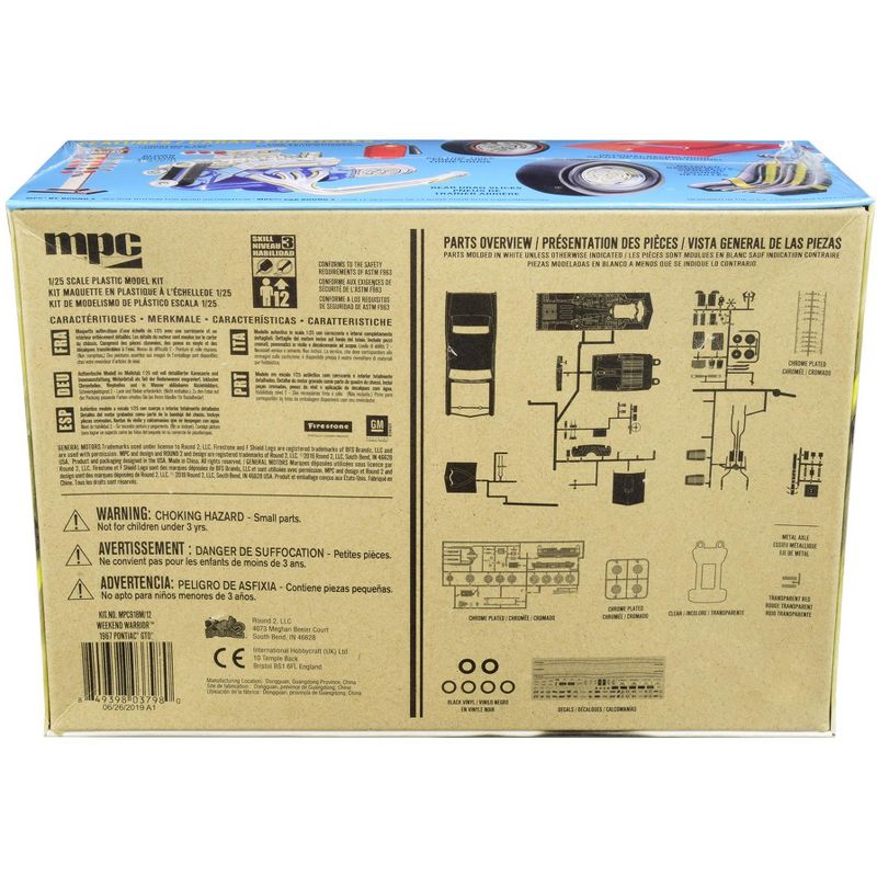 Skill 3 Model Kit 1967 Pontiac GTO "Weekend Warrior" 3 in 1 Kit 1/25 Scale Model by MPC