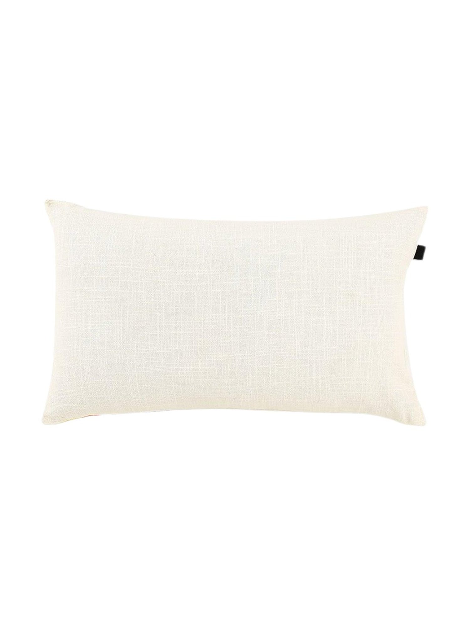 Home4U Multicolor Cotton Slub Crimson Printed Cushion Cover