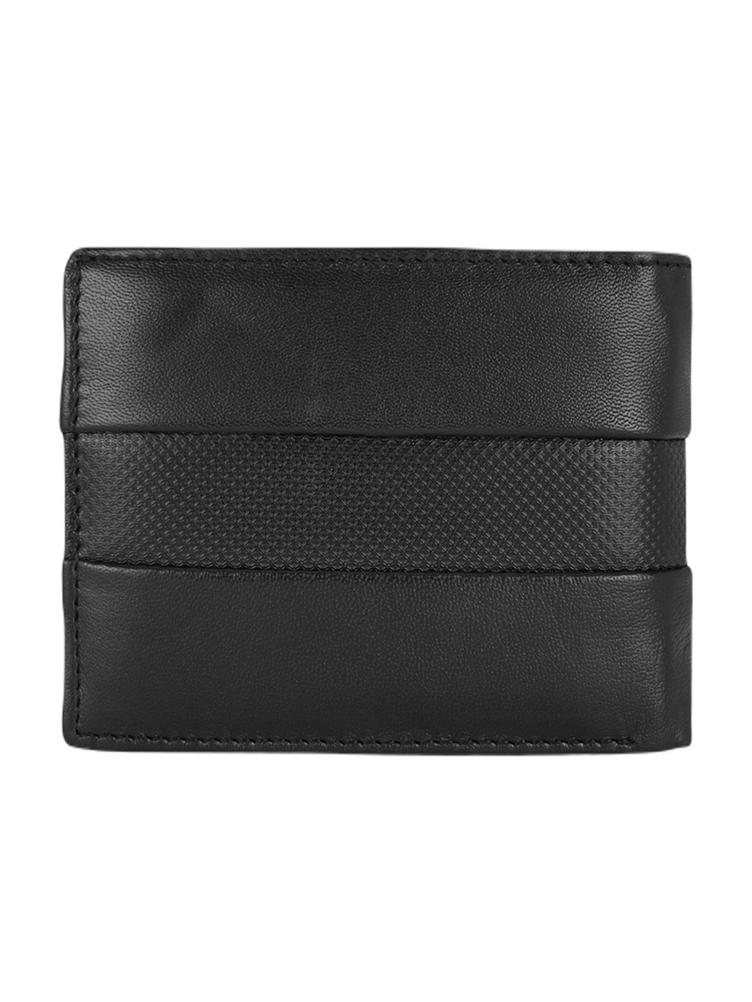Byford by Pantaloons Black Leather Small Bi-Fold Wallet for Men