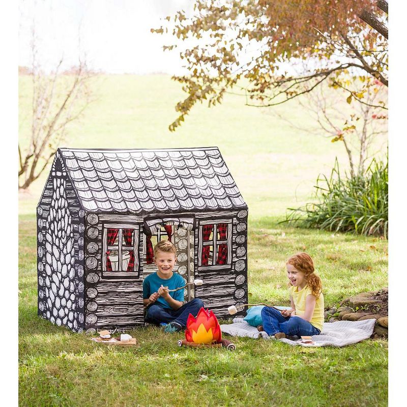 Magic Cabin - Log Cabin Tent - Sturdy Cotton Tent for Kids Indoor or Outdoor Play