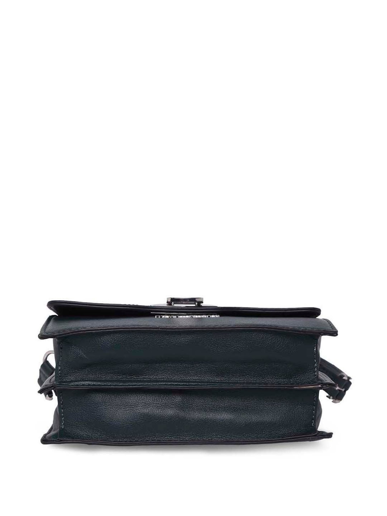 Marina Galanti Green Textured Medium Sling Handbag