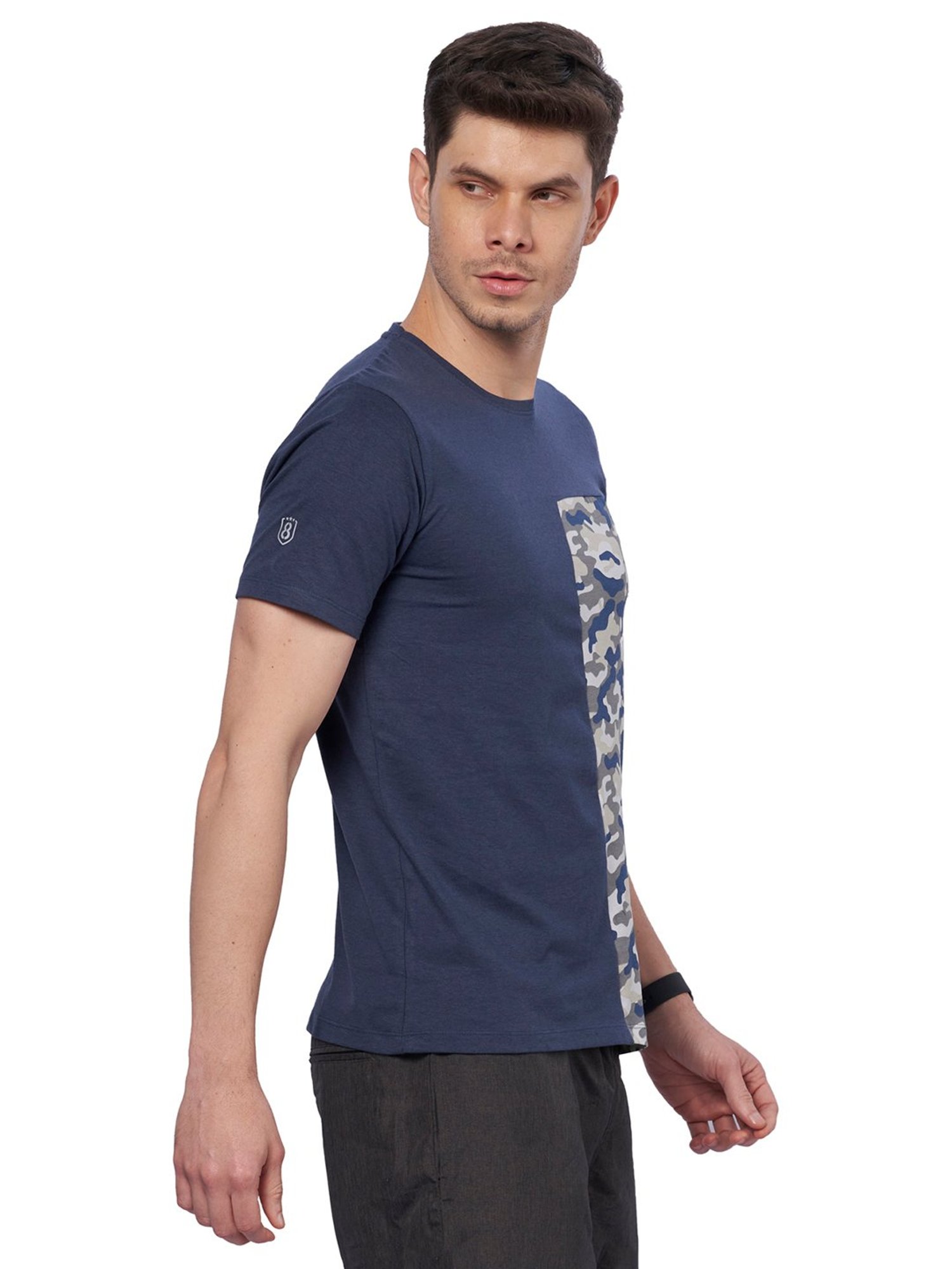 DOMIN8 Men Breathable Camouflage Cotton Poly Blend Training Sports T-Shirt