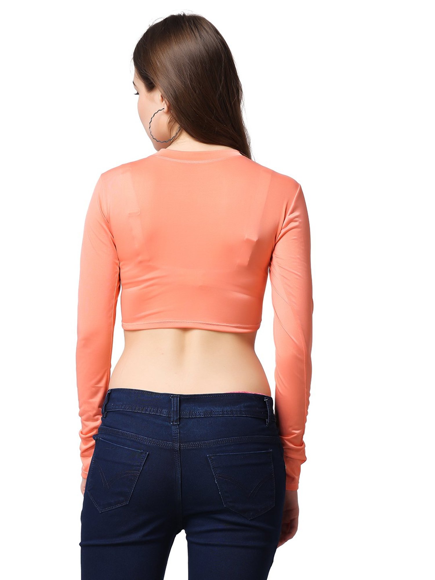 Cation Orange Crop Top