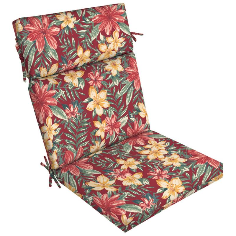 Clarissa Tropical Cartridge Outdoor Chair Cushion Ruby - Arden Selections