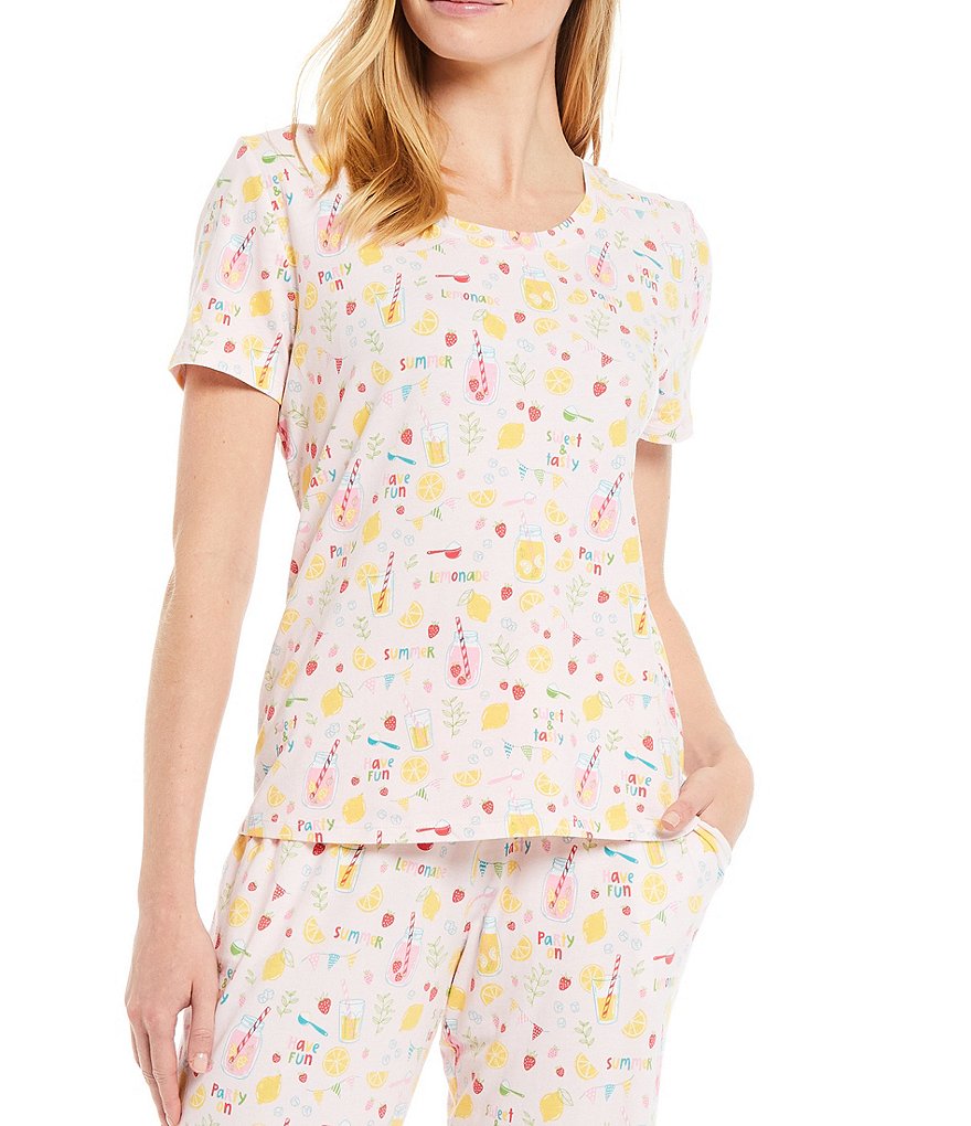 Donna Karan Abstract Print Knit Sleep Pants