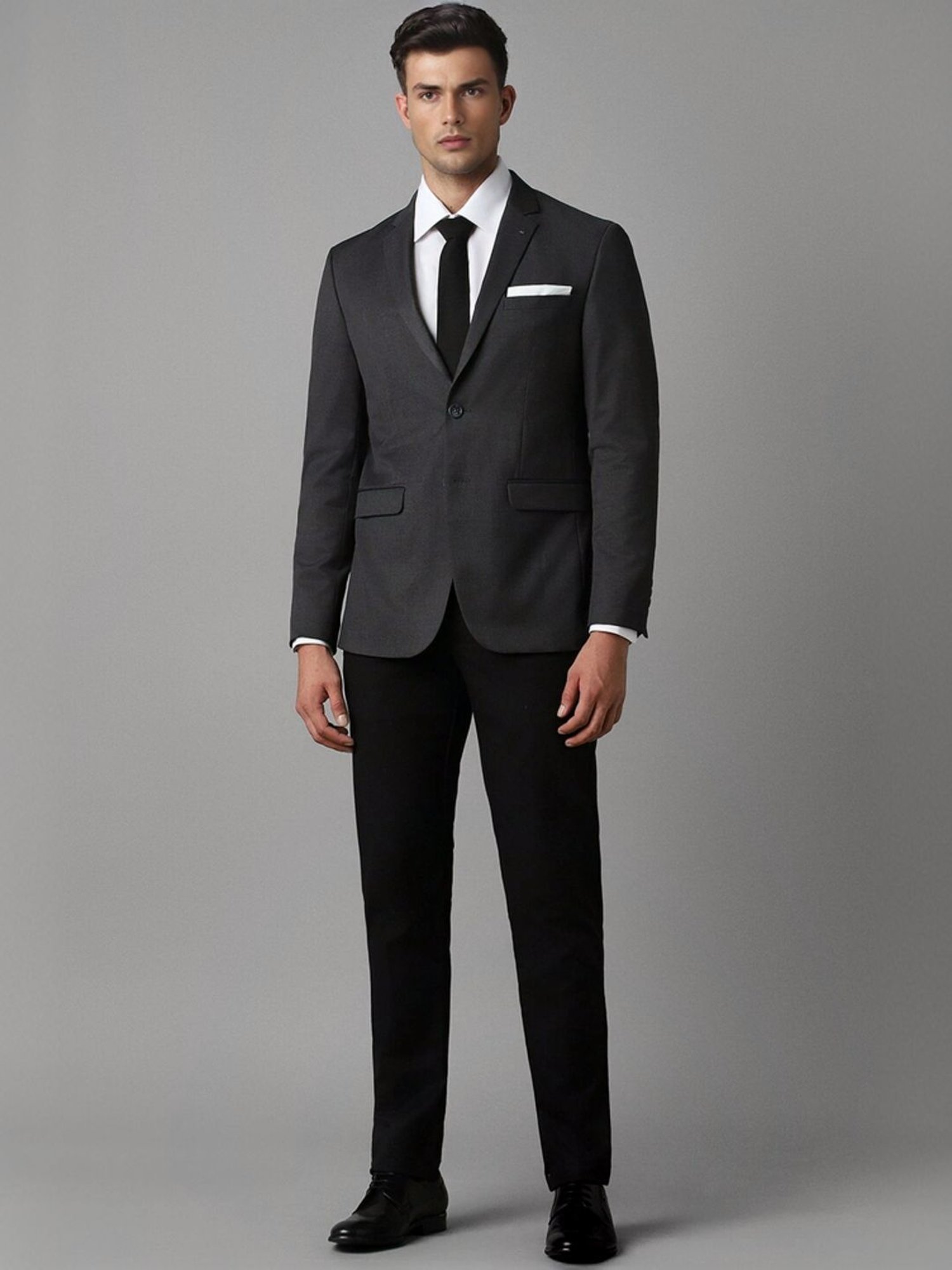 Louis Philippe Grey Slim Fit Blazer