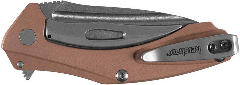 Kershaw Natrix Assisted 2.75in Stonewash Plain Copper Handle