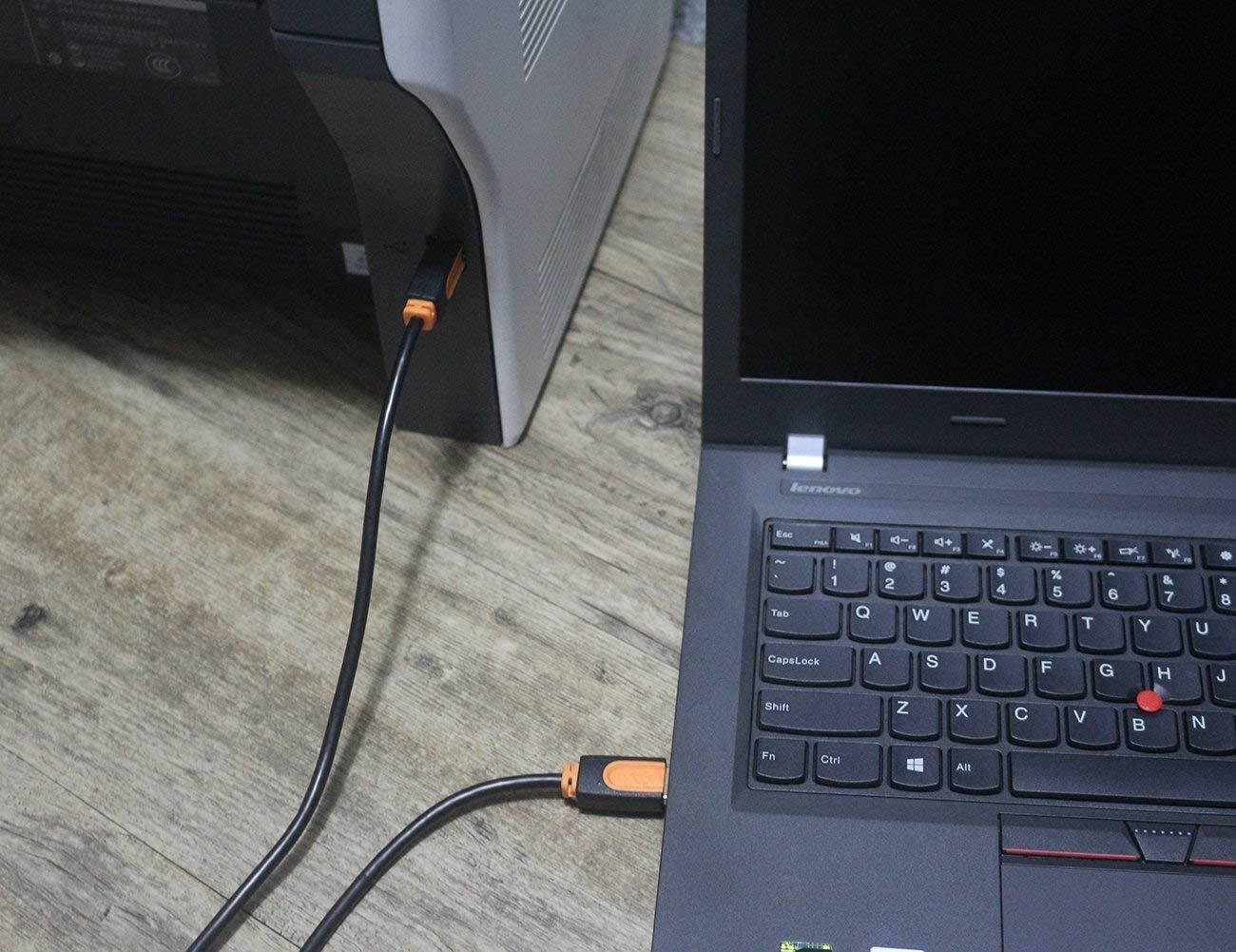 Printer Cable 25 ft, SNANSHI USB Printer Cable 25 Foot USB 2.0 Type A Male to Type B Male Printer Scanner Cable for HP, Canon, Lexmark, Epson, Dell, Xerox, Samsung etc