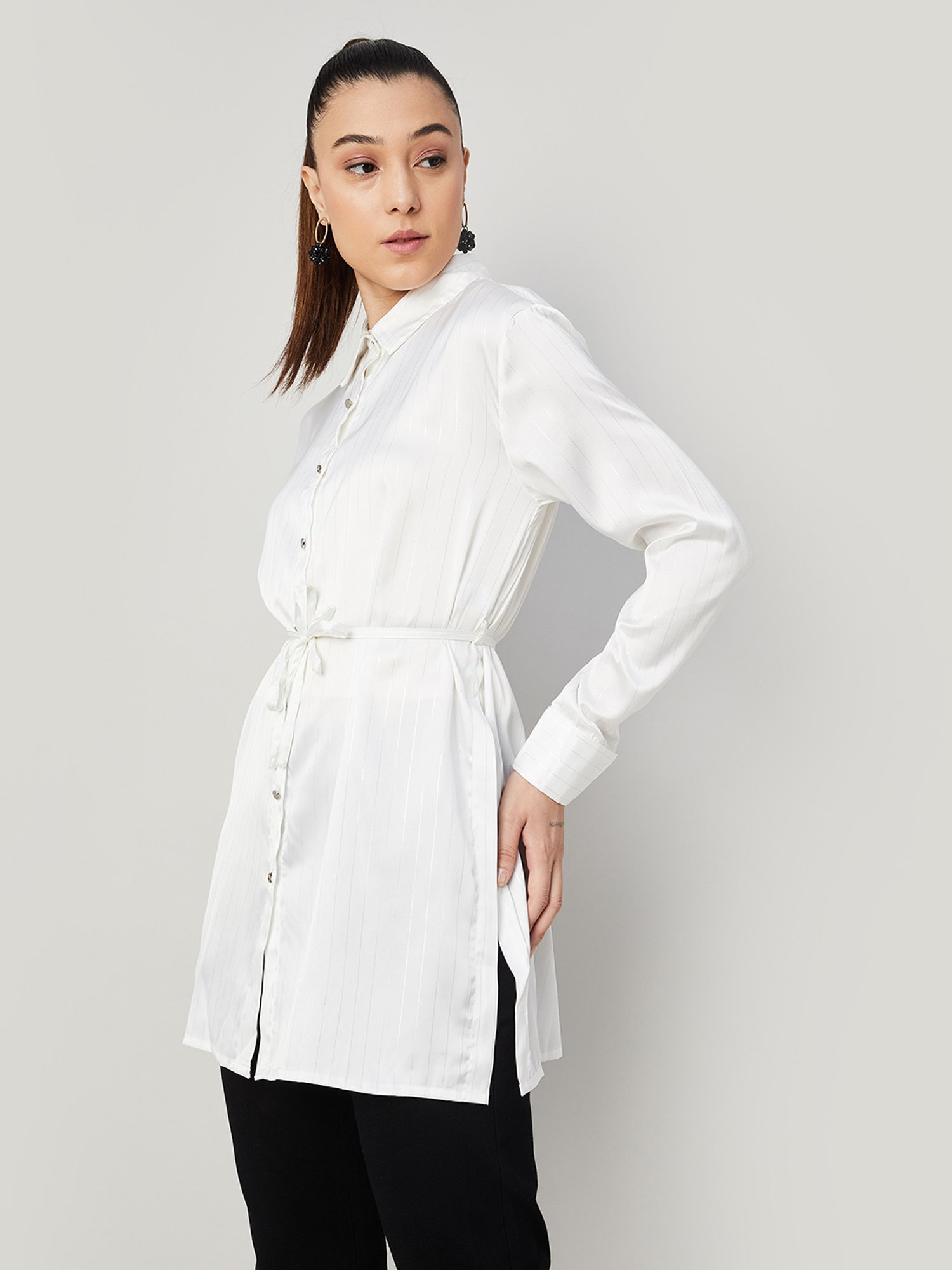 Code by Lifestyle White Regular Fit Top