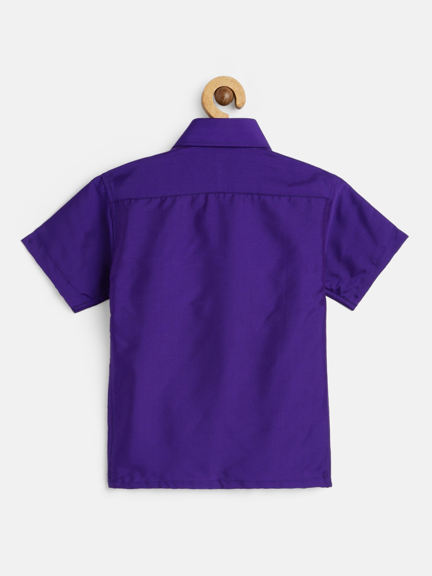 THANGAMAGAN Kids Violet Solid Shirt