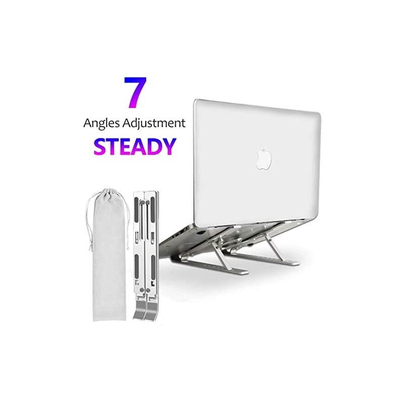 Laptop Stand for Desk Portable Laptop Holder Aluminum Alloy Laptop Mount Compatible with 10156 Inch Notebook Foldable Riser with 7 Levels Height Adjustment