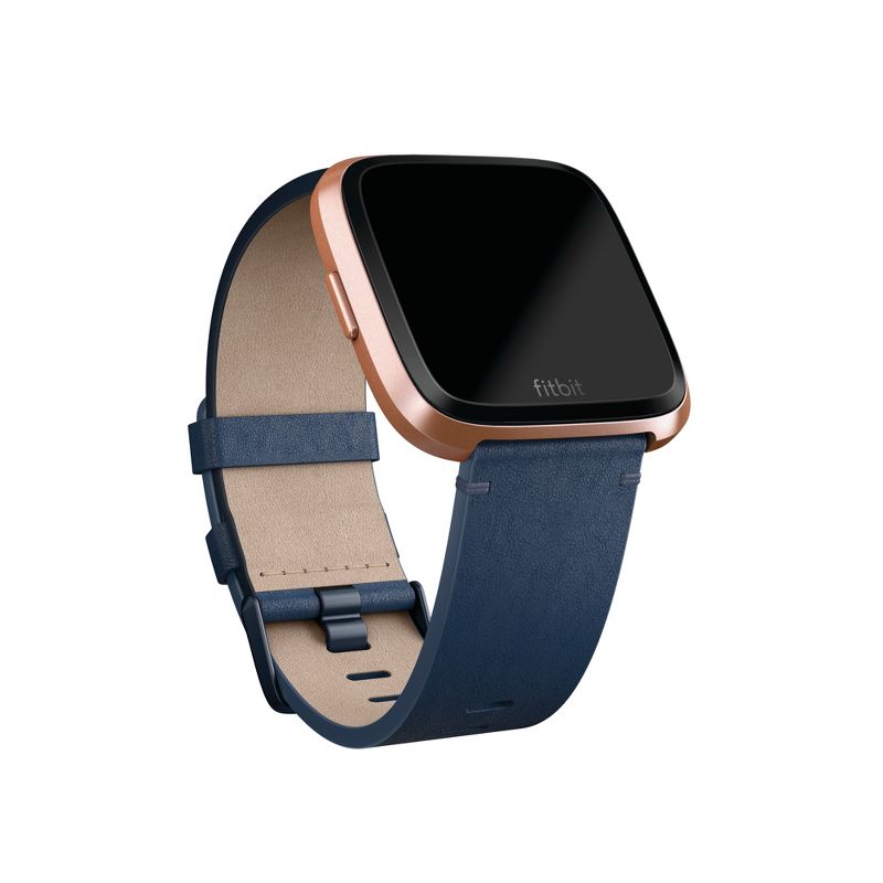 Fitbit Versa Fitness Tracker Band Small Leather - Midnight Blue