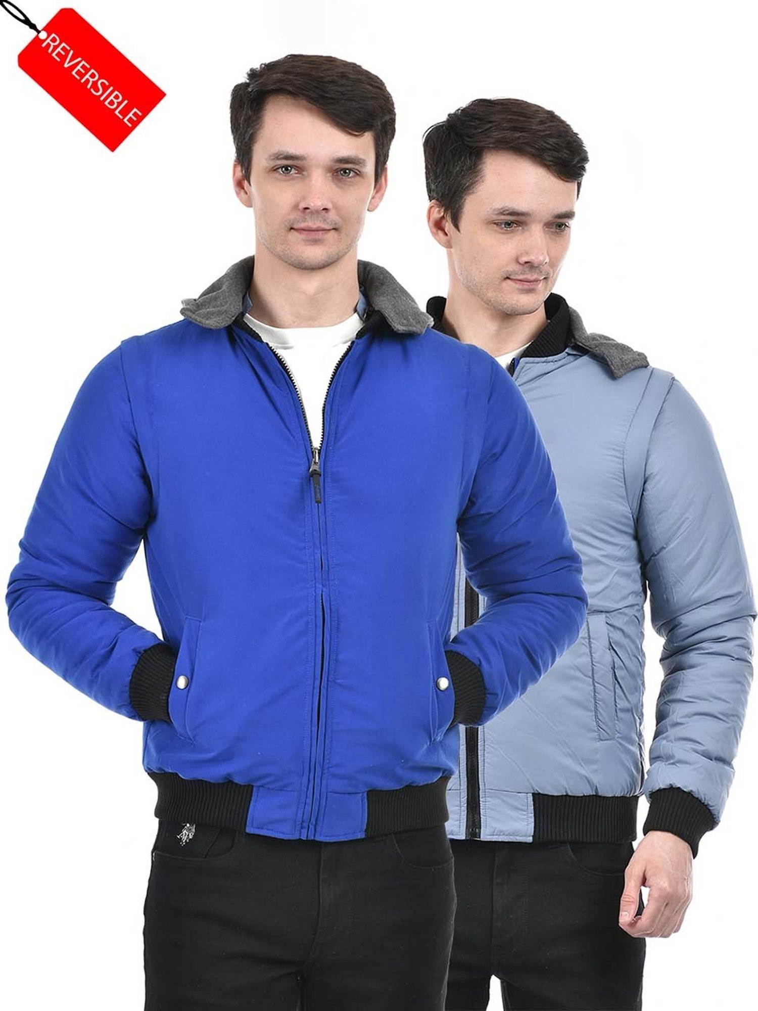 Lawman Pg3 Blue Regular Fit Reversible Jacket