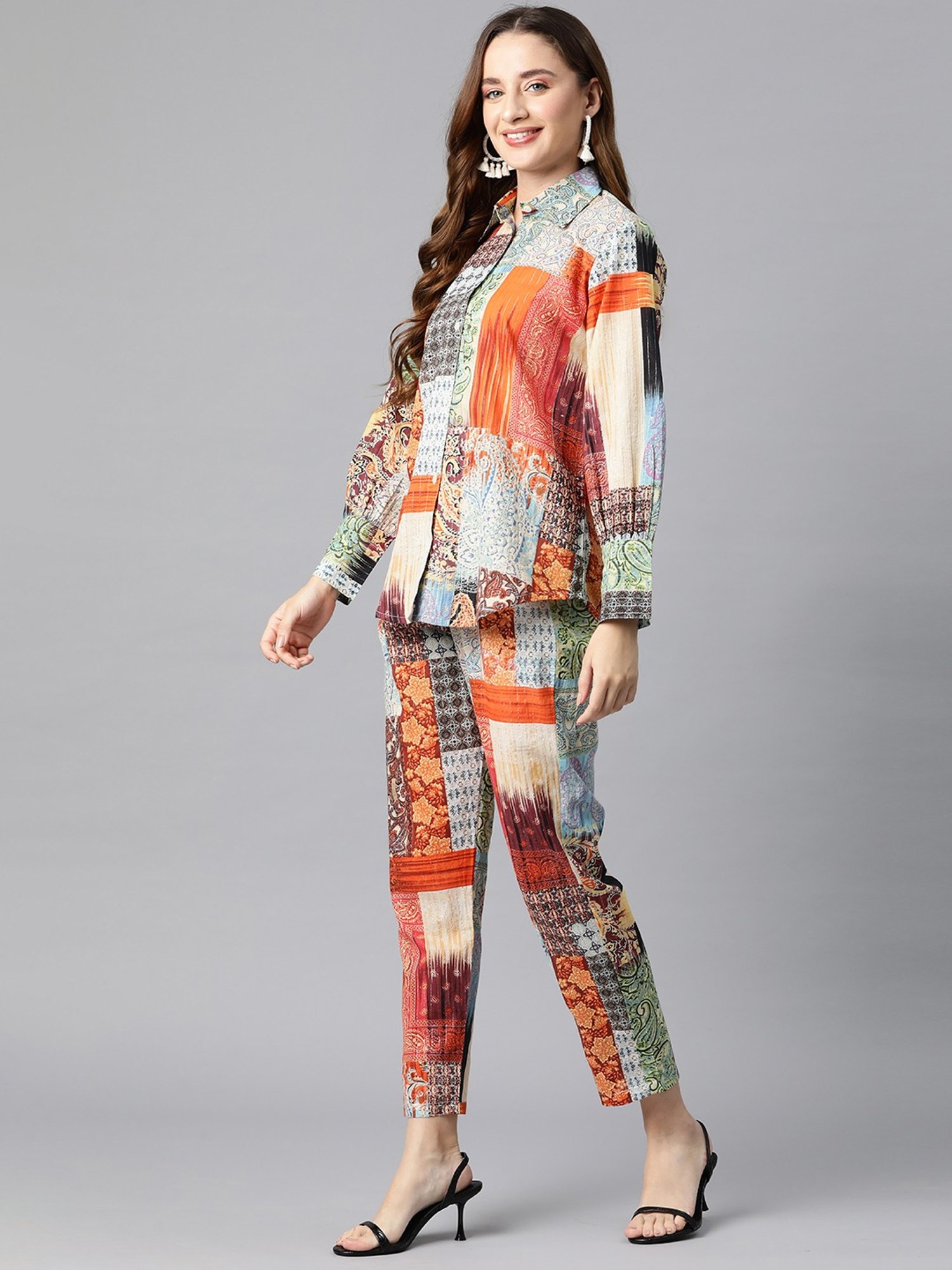 READIPRINT FASHIONS Multicolored Cotton Printed Shirt Pant Set