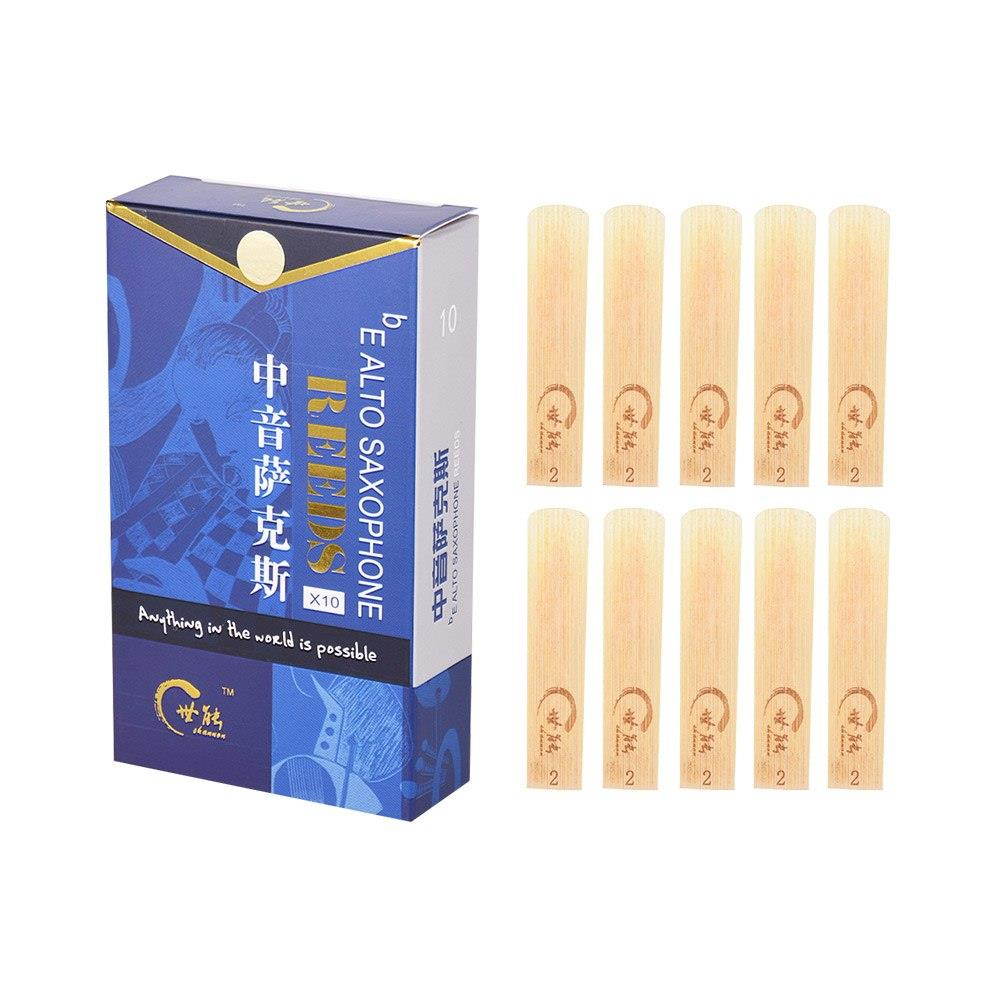 Classic Eb Alto Saxophone Sax Reeds Strength 2.0 for Beginners, 10pcs/ Box