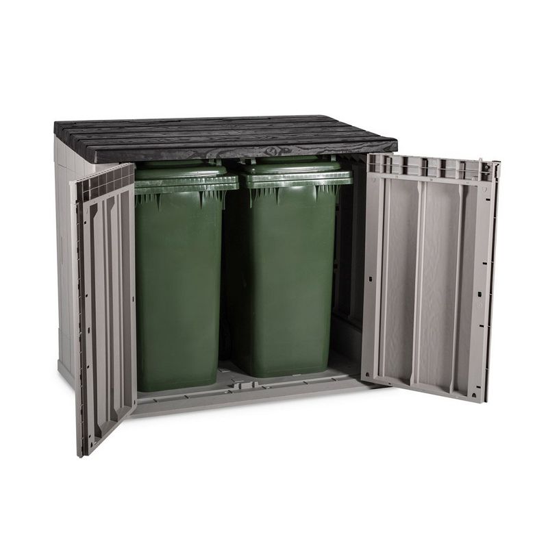 Toomax 76 Cu. Ft. Heavy Duty Weather Resistant Lockable Outdoor Garden Plastic Vertical Storage Shed Cabinet