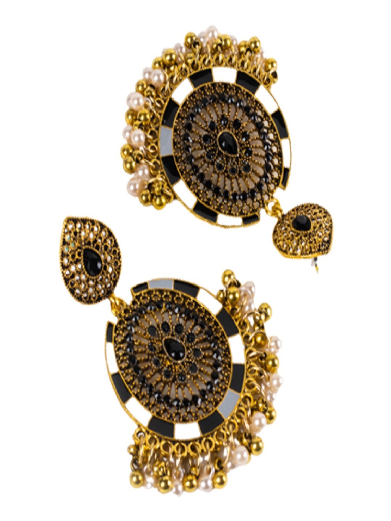 Jewelz Stylish Dangler Earrings Embellished With Small Pearls for Girls & Women