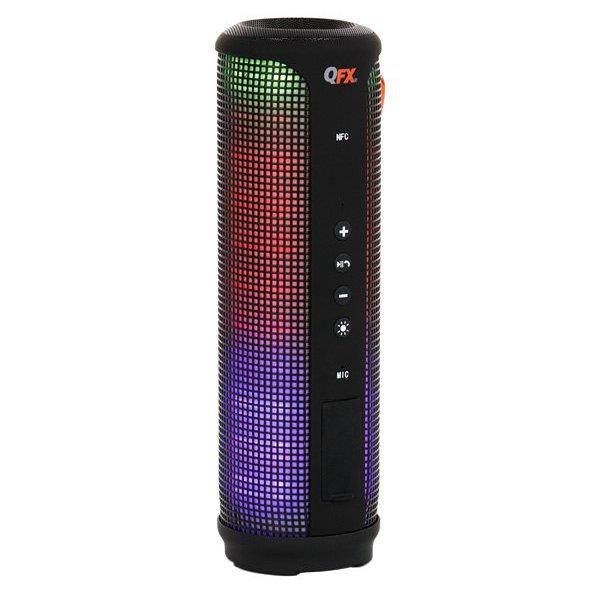 QFX BT-300 Sound Burst Pro Portable Speaker With Bluetooth/LED Lights/Mic (Black)
