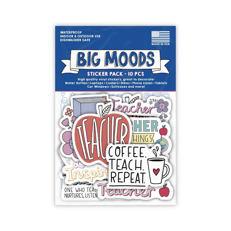 Big Moods Teacher Sticker Pack 10pc