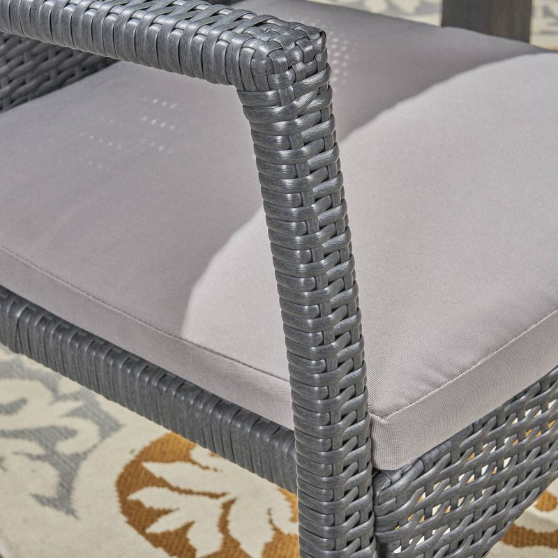 Circi 5pc Outdoor Dining Set - Black and Charcoal - CosmoLiving by Cosmoplitan